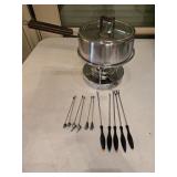 Faberware Stainless Fondue Pot w/3 Sets of Forks