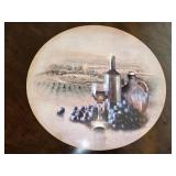 (8) Round Wine Motif Placemats w/Cork Backing