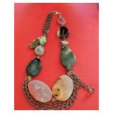 Statement Necklace Featuring Large, Polished,