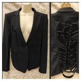 Sz Med  BCBG Max Azria Black Blazer w/Weaved