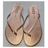 Sz 8 TKEES Shadows Flip-flop Sandals in a rose
