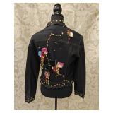 Mary Frances Embellished Denim Jacket Sz MD