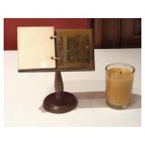 8" Vintage Recipe Card Holder & Cinnamon Candle