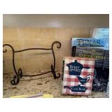 12.5"x12.5ï¿½ Metal Stand & (3) Cookbooks