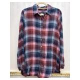 Sz: S, Johnny Was, Embroidered Flannel Longsleeve