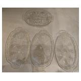 (3) vintage Anchor Hocking Clear Glass