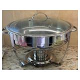 15" Diameter stainless steel round chafing dish