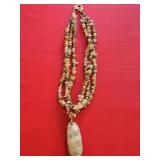 Multi-strand Beaded Necklace with Semi-precious