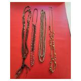 (4) Long Beaded Necklaces
