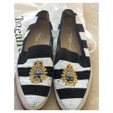 Sz 7.5 Donald J. Pliner Italian Beaded Loafers