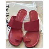 Sz 7.5 Donald J. Pliner Red Leather Slip-On