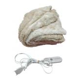 50x60 Sherpa/ Faux Fur Heated Blanket