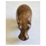 Hand Carved Wooden Hippopotamus