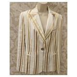 Sz 10 DiVita Gold Striped Blazer