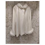 NWT White CHAPARE Cashmere and Alpaca Blend Cape