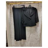 Express Black Beaded Pants and Cape Set Sz 7/8