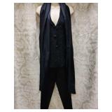 TAHARI Black Vest Pantsuit Size10
