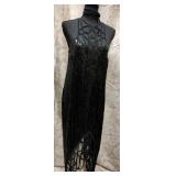 Zaira Black Beaded & Sequined  Flapper Dress