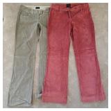 (2) Sz 8 The Limited Courderoy Pants
