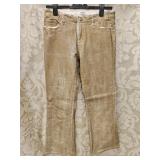 CACHE Gold Coated Jeans Sz 8