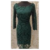 NWT Tadashi Shoji Green Lace Dress Sz 10