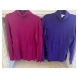(2) Sz M Coldwater Creek Turtleneck Sweaters