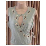 NWT Sz M Hype Sleeveless Knit Top with Keyhole