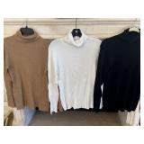 (3) Sz M Coldwater Creek Turtleneck Sweaters