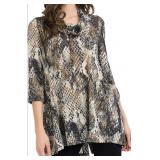 Sz 8 Joseph Ribkoff Snake Animal Print Cowl Neck