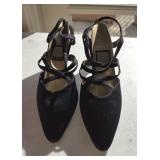Sz 7.5 Vintage Nina Kathyna Black Suede