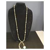 Beaded Lariat Necklace featuring Clear