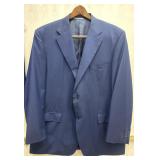 Sz: 40 58 7R  Canali Menï¿½s Blue Wool Suit