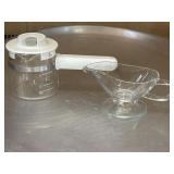 VTG Anchor Hocking Clear Glass Gravy Boat &