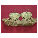Brass Tassel Earrings