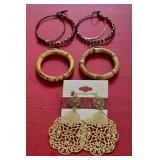 (3) Prs Earrings (1) New