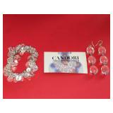 Crystal Beaded Stretch Bracelet & New Faceted Crys