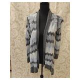 INC Metallic Chevron Cardigan Sz md