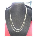 Gold Tone 3-Strand Necklace
