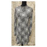 Vince Camuto Black & White Stretch Dress Sz MD