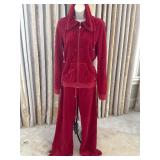 Sz L Twisted Heart 2 Pc set Red Tracksuit
