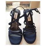 Sz 7.5 Sam & Libby Navy Blue Strappy Sandals