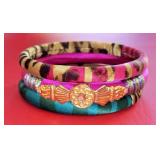 (3) Fabric Bangle Bracelets