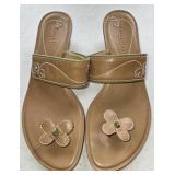 Sz 8 E Cole Haan Resort Tan Leather Slide