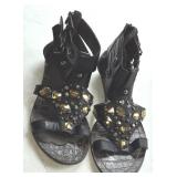 Sz 8 Sam Edelman Daria Black and Brown Studded