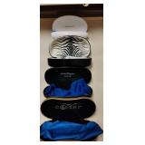 (4) Snap Closed Designer Sunglasses Cases
