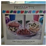 NIB Prismatix Patio Table Revolving Serving Set