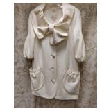 ANNE LEMAN Jacket w/Bow & Pouch Pockets