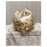 Sharif  Peach Drawstring Cross Body Bag