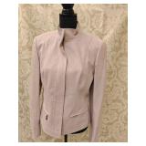 Lafayette 148 New York Pink Leather Blazer Sz 6