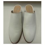 Sz 8 Madewell Harper Mule Leather Ivory